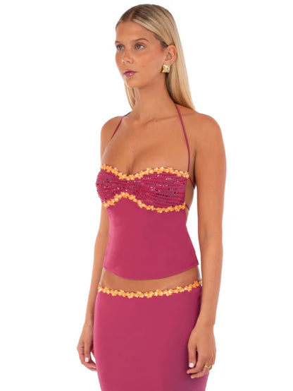 Melova | Top Cerise